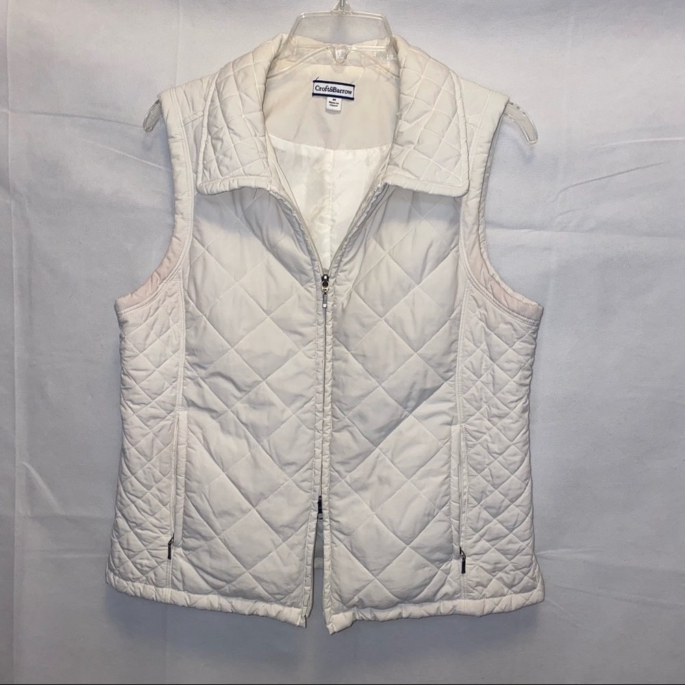Croft & Barrow Quilted Vest - Cream - Medium